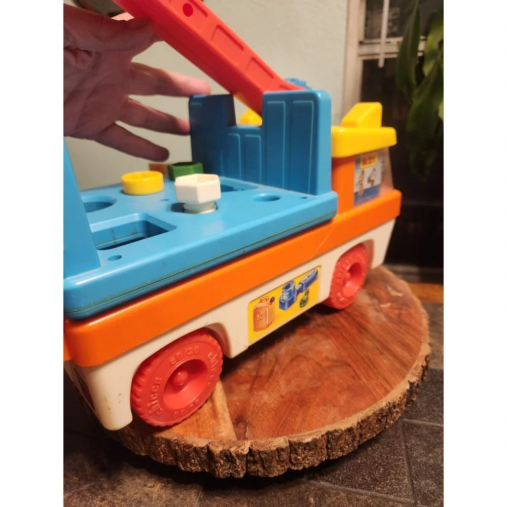 Vtg 80's Rare Chicco The Big Hook Utility Toy Vehicle Excell Cond See Photos 12
